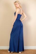 Button Front Wide Leg Jumpsuit - Image 9