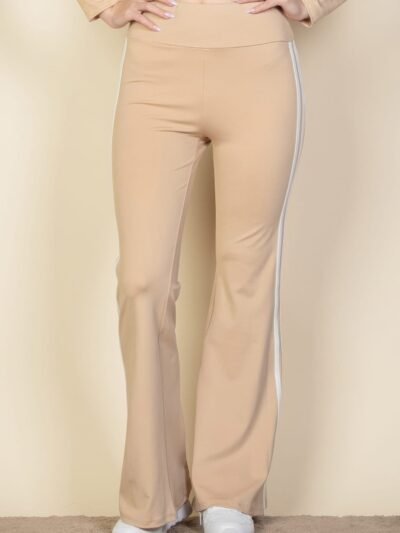 Contrast Side Stripe Flare Pants Contrast Side Stripe Flare Pants