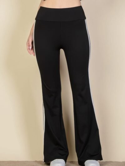 Contrast Side Stripe Flare Pants Contrast Side Stripe Flare Pants