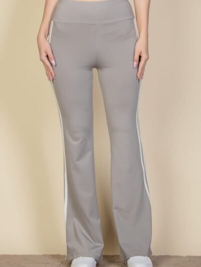 Contrast Side Stripe Flare Pants Contrast Side Stripe Flare Pants
