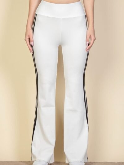 Contrast Side Stripe Flare Pants Contrast Side Stripe Flare Pants