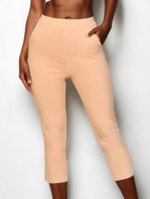Slit Hem Cropped Pants
