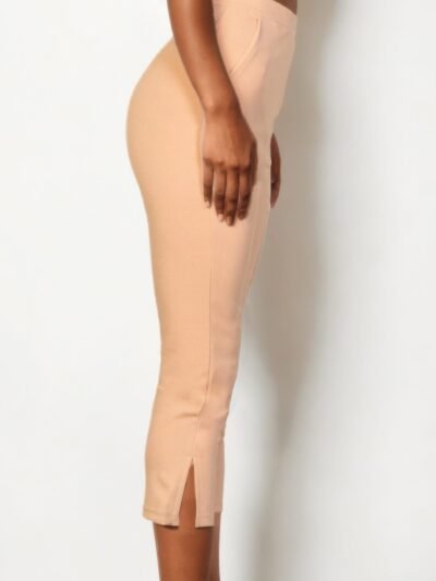 Slit Hem Cropped Pants Slit Hem Cropped Pants