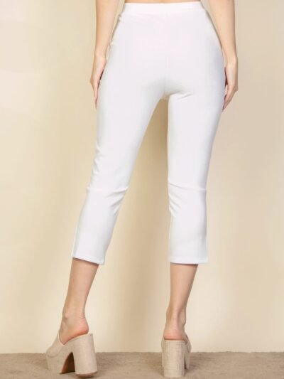 Slit Hem Cropped Pants Slit Hem Cropped Pants