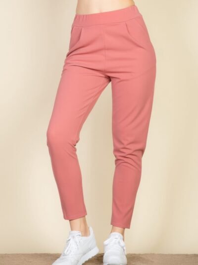 Pleat Front Tapered Trousers