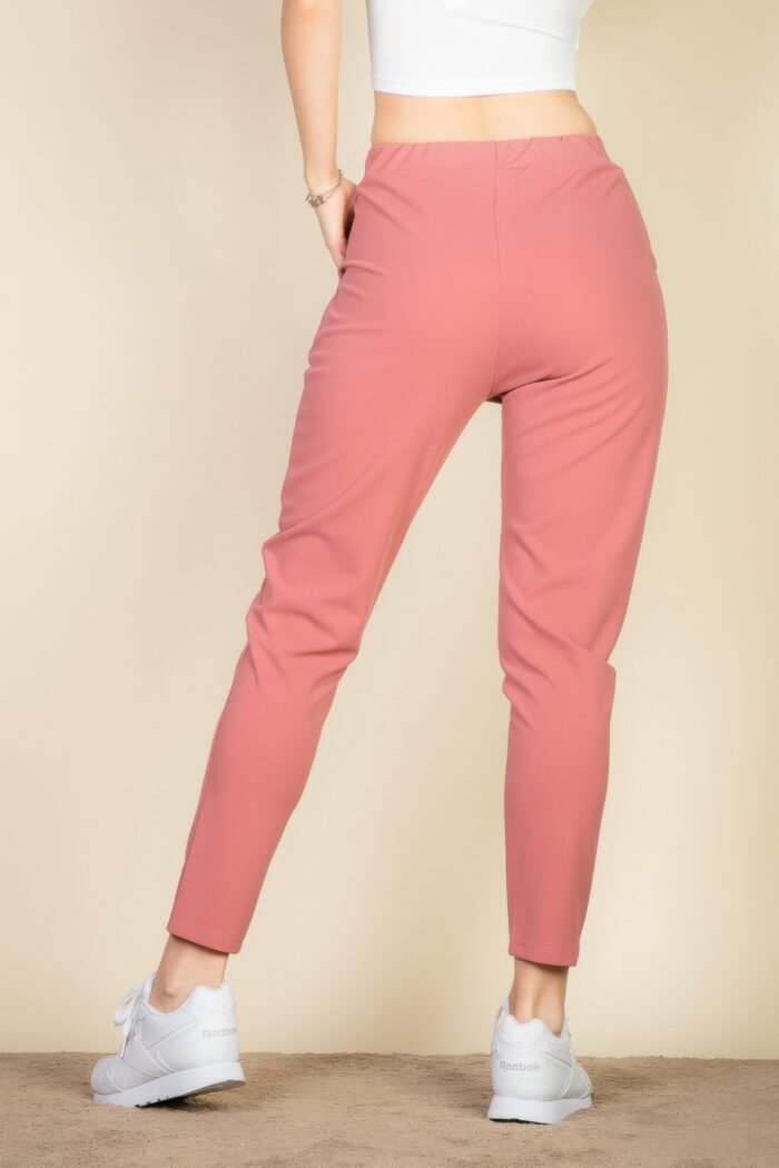 Pleat front tapered trousers