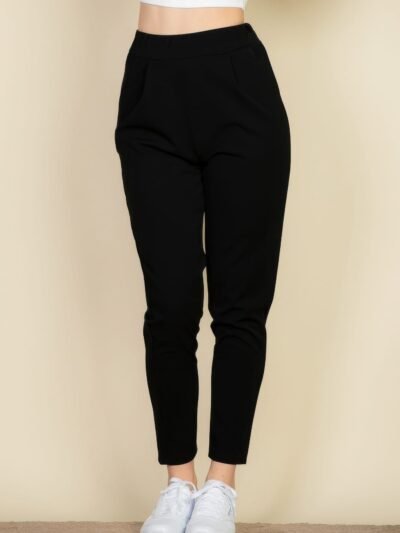 Pleat Front Tapered Trousers