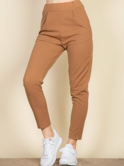Pleat Front Tapered Trousers