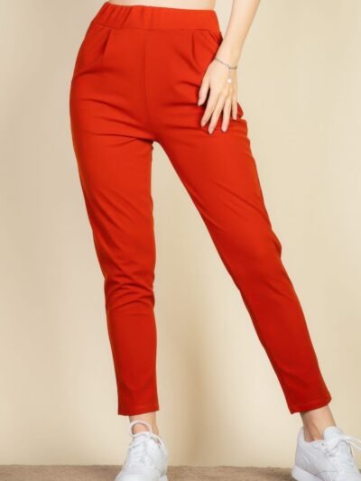 Pleat Front Tapered Trousers