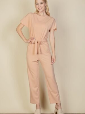 Tie Waist Relaxed Jumpsuit