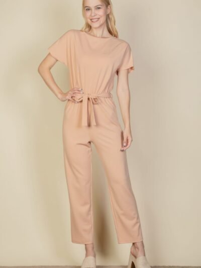 Tie Waist Relaxed Jumpsuit