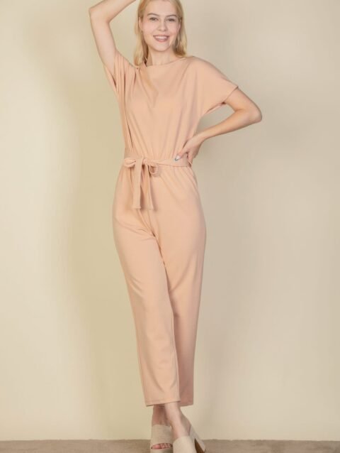 Tie Waist Relaxed Jumpsuit