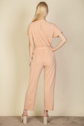 Tie Waist Relaxed Jumpsuit Tie Waist Relaxed Jumpsuit