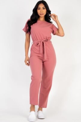 Tie Waist Relaxed Jumpsuit Tie Waist Relaxed Jumpsuit