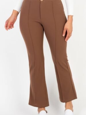 High Waist Knit Flare Pants