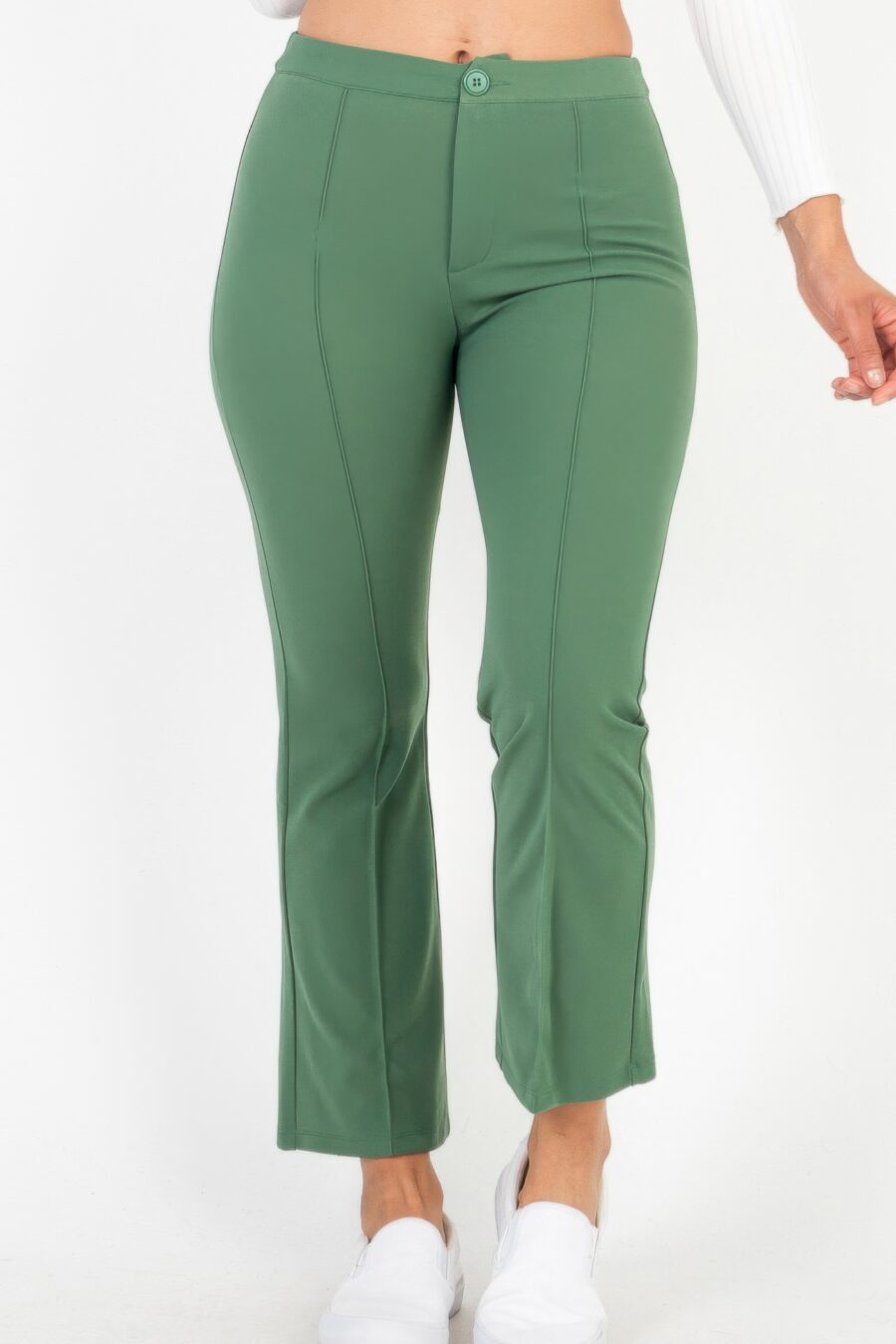 High waist knit flare pants