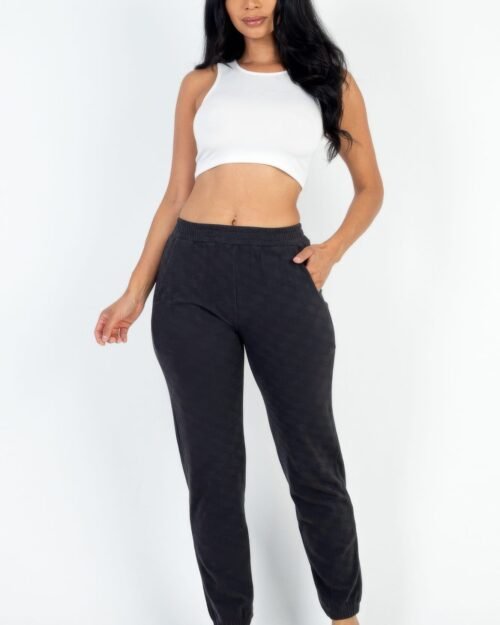 ribbed side pocket joggers