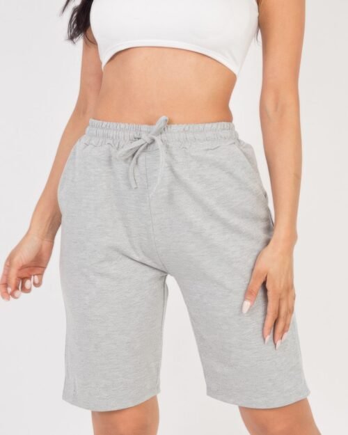 High-stretch French Terry Bermuda shorts for women