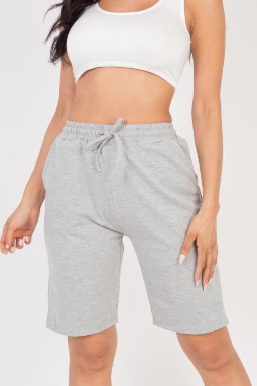 High-stretch French Terry Bermuda shorts for women