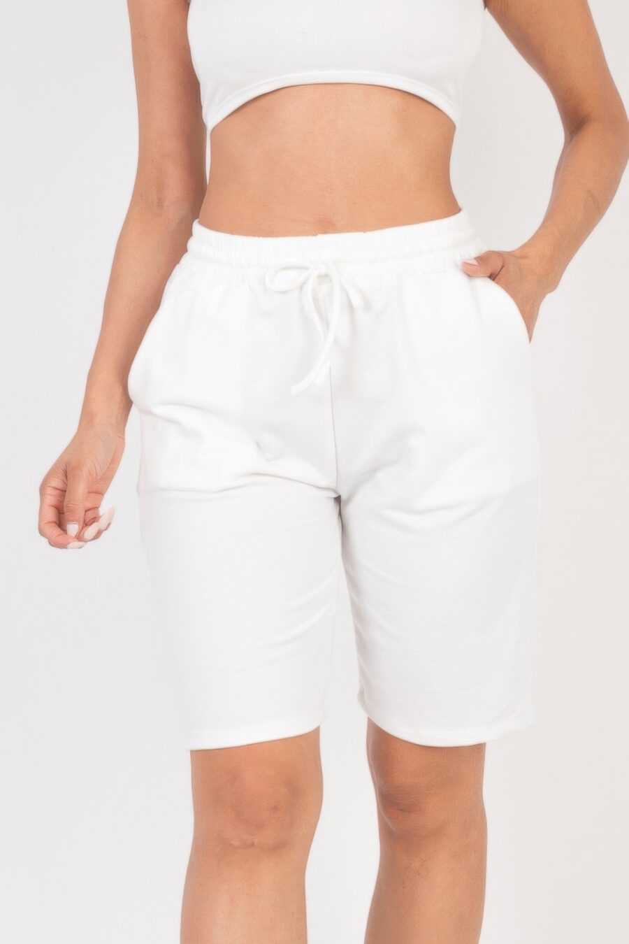 French terry bermuda shorts