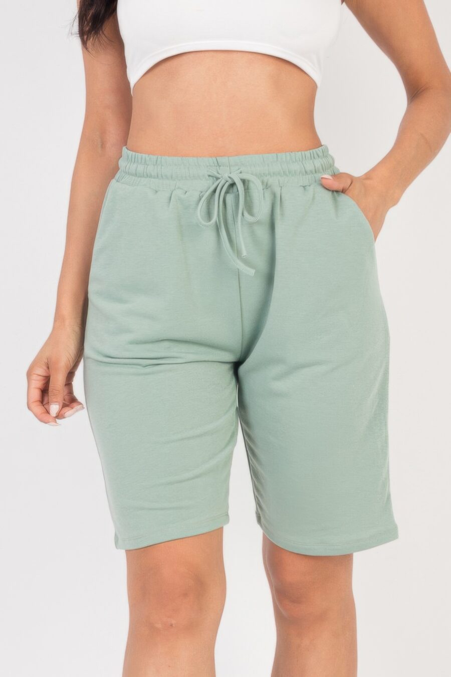 French terry bermuda shorts