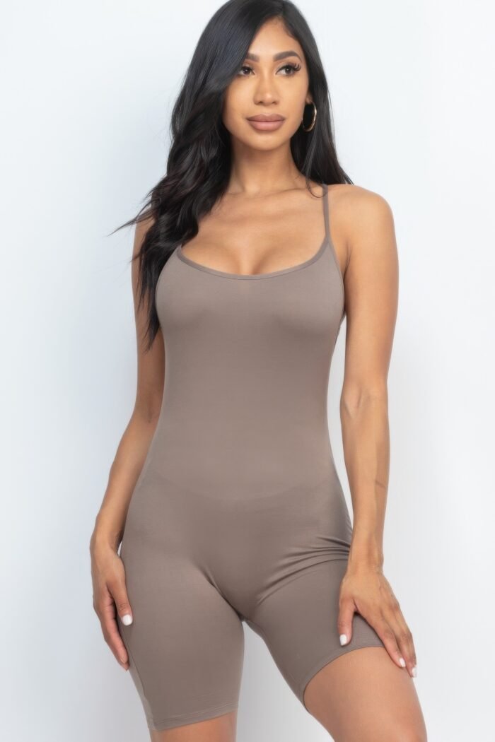 Crossback bodycon romper