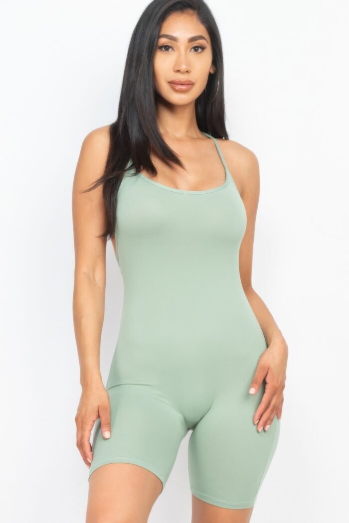 Crossback bodycon romper