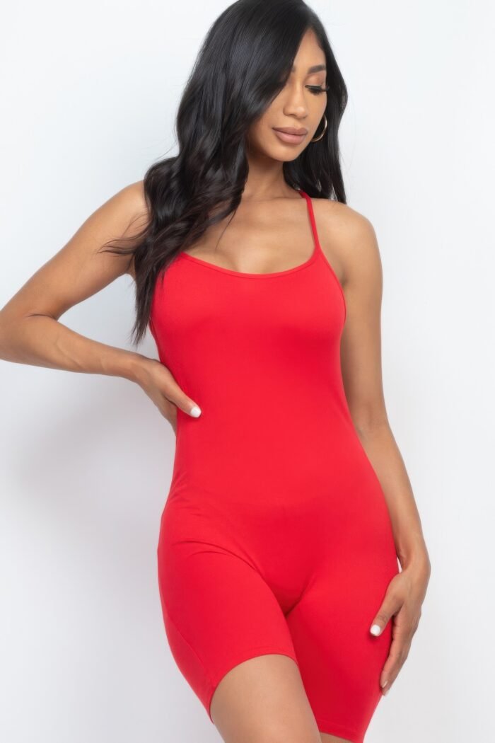 Crossback bodycon romper