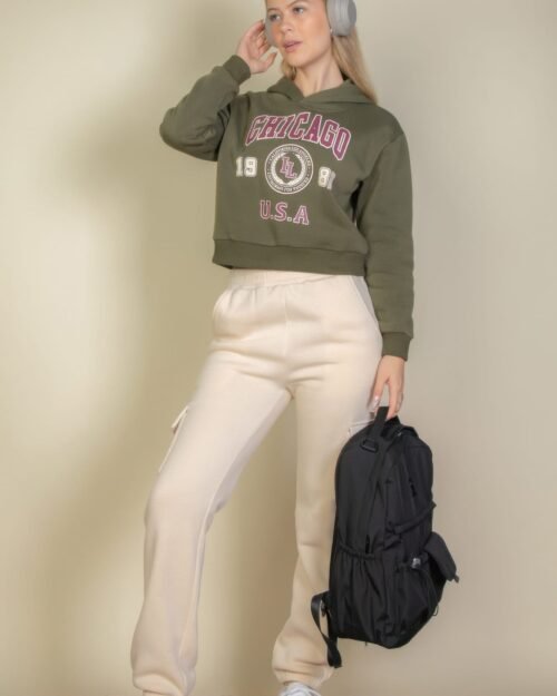 graphic drop shoulder pull over hoodie