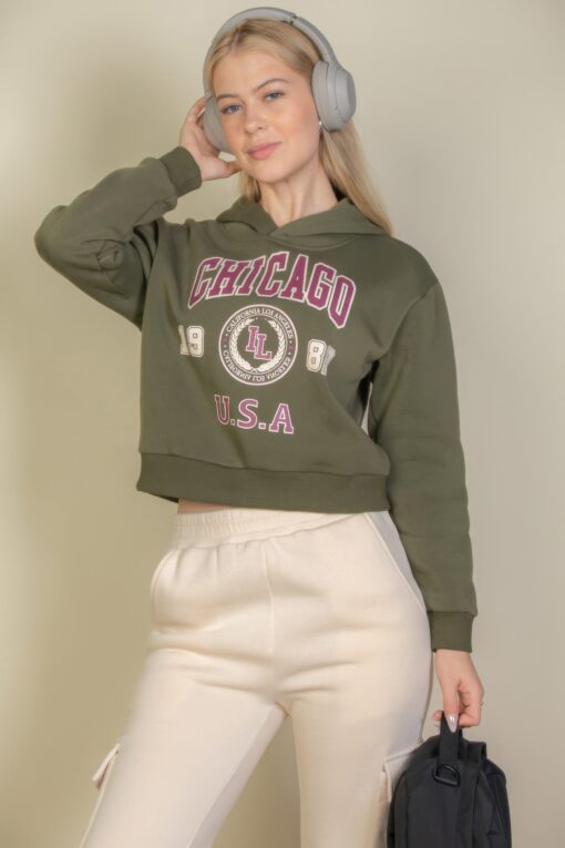 Graphic Drop Shoulder Pull Over Hoodie - Image 8