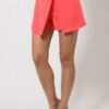 Double Layer Detailed Fashion Shorts With Gold Buckle On The Side