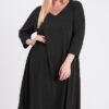 V Neck Hidden Pocket Swing Dress