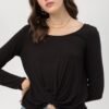 Rayon Span Jersey Front Twisted Top