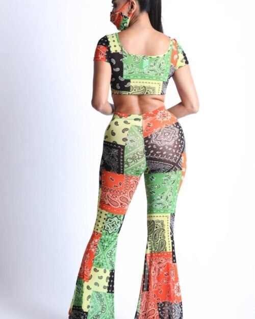 bandanna patchwork mesh set