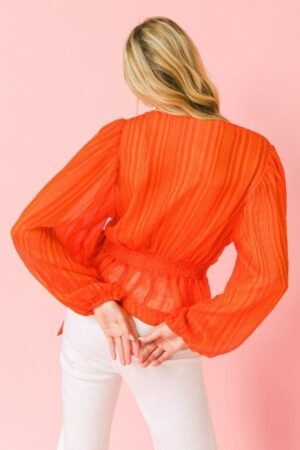 Surplice Neckline Woven Top Surplice Neckline Woven Top