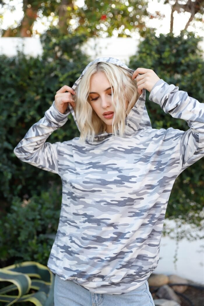 Mask neck detail hooded sweater - image 2