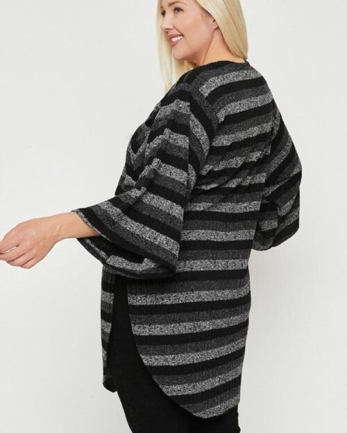 multi-color striped cardigan