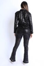 Sequin Button Down Shirt And Pant Set - Image 8