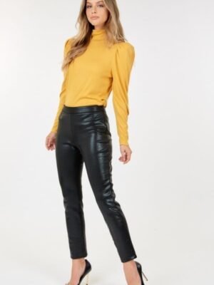 Animal Skin Vinyl Ankle Pants