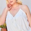 Front Surplice Ruffle Cami Top
