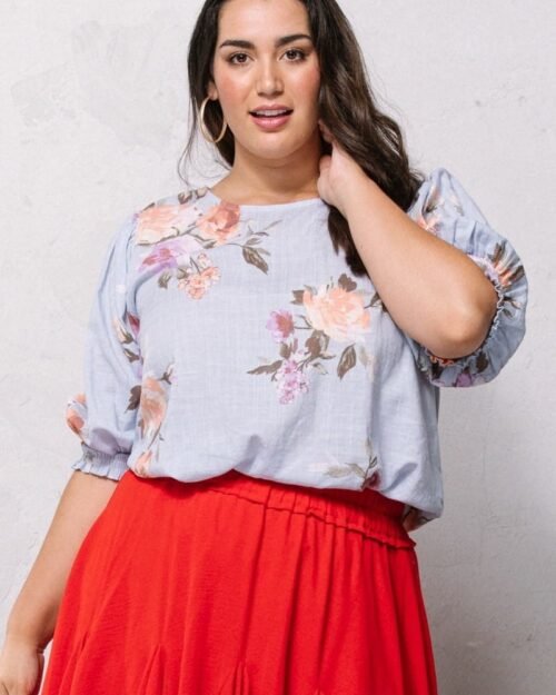 floral printed woven blouse