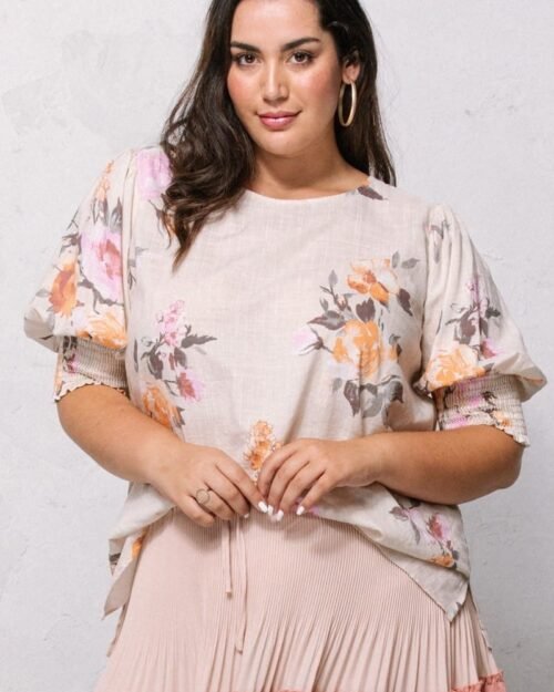 floral printed woven blouse