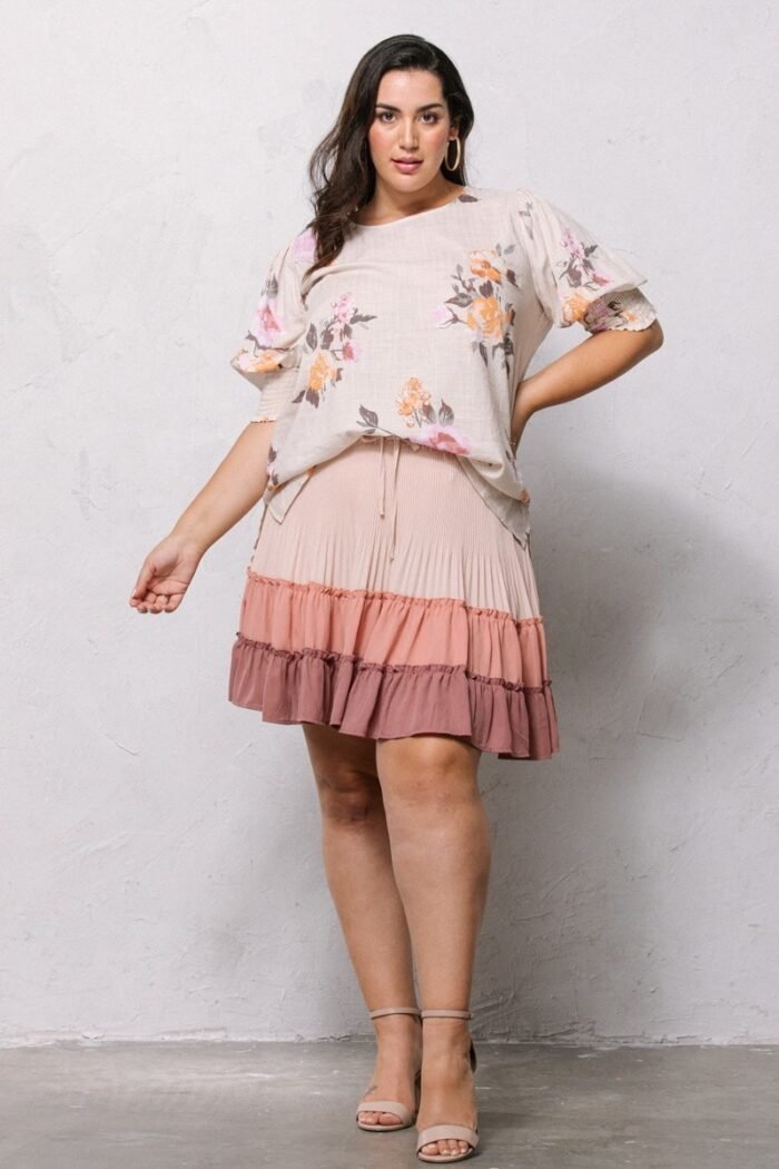 Floral printed woven blouse