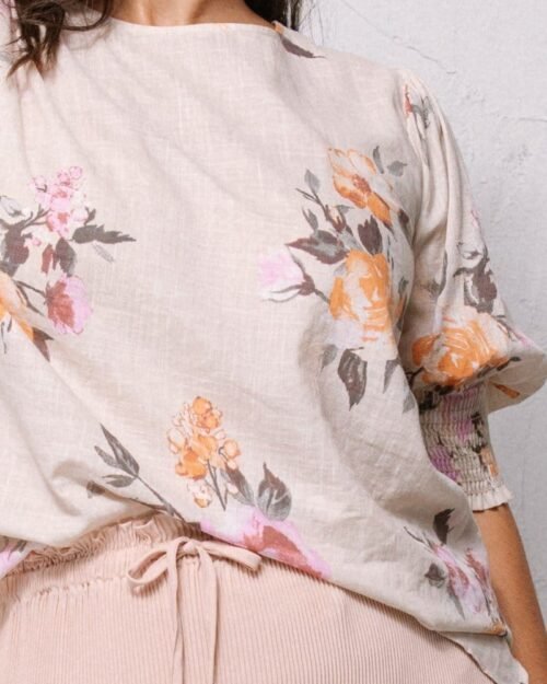floral printed woven blouse