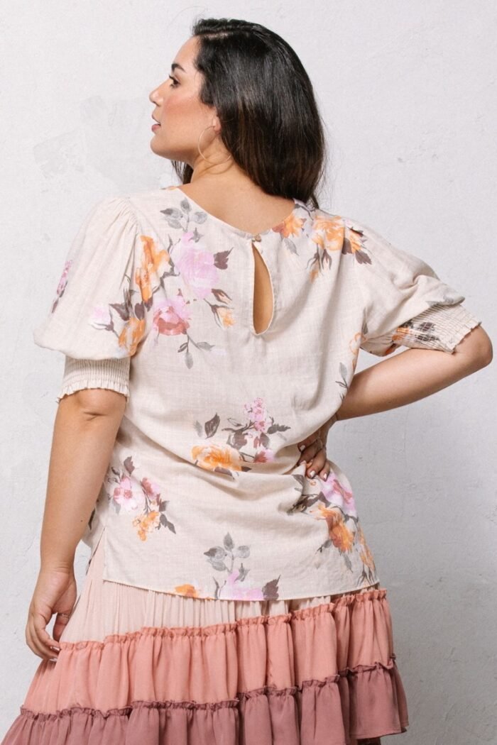 Floral printed woven blouse