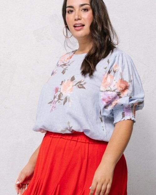floral printed woven blouse