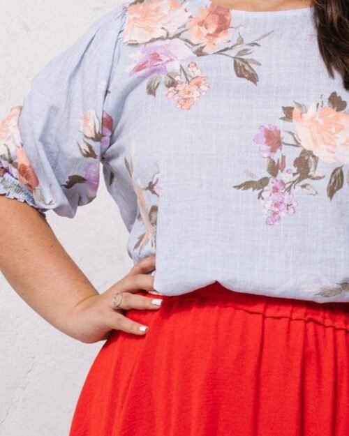 floral printed woven blouse