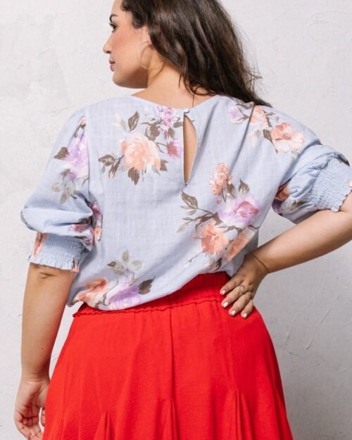 floral printed woven blouse