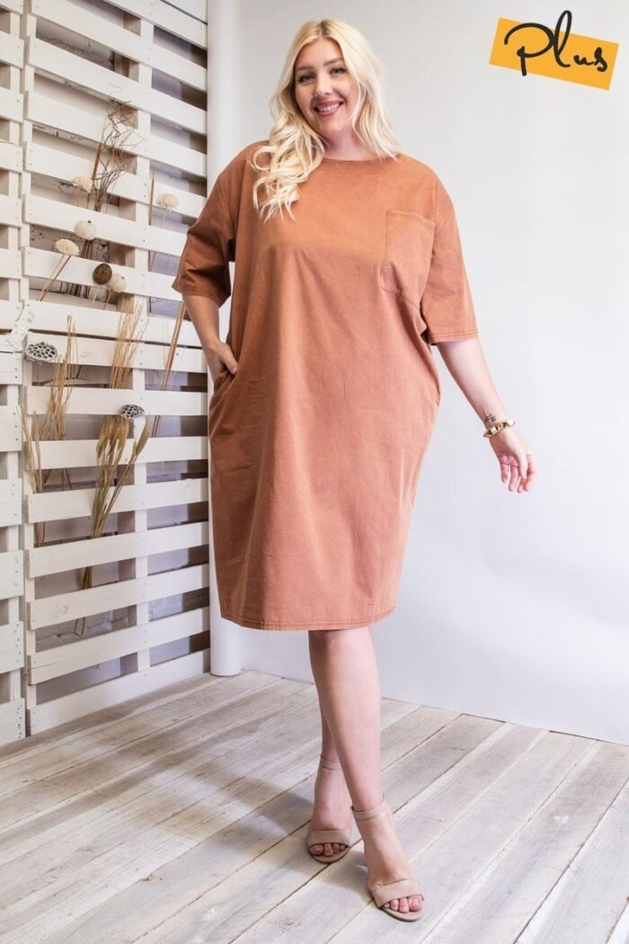Mineral washed loose fit dress - image 2