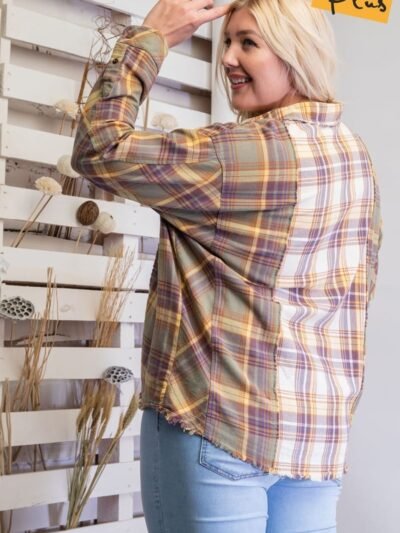 Plaid Mix Button Down Shirt Plaid Mix Button Down Shirt